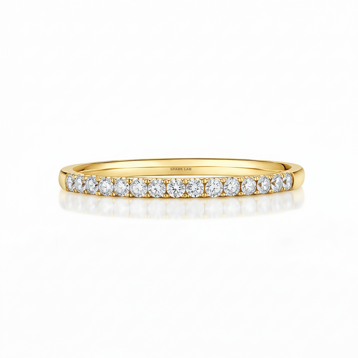 The Classic Shared - Prong Half Eternity Band - SparkLab Gems