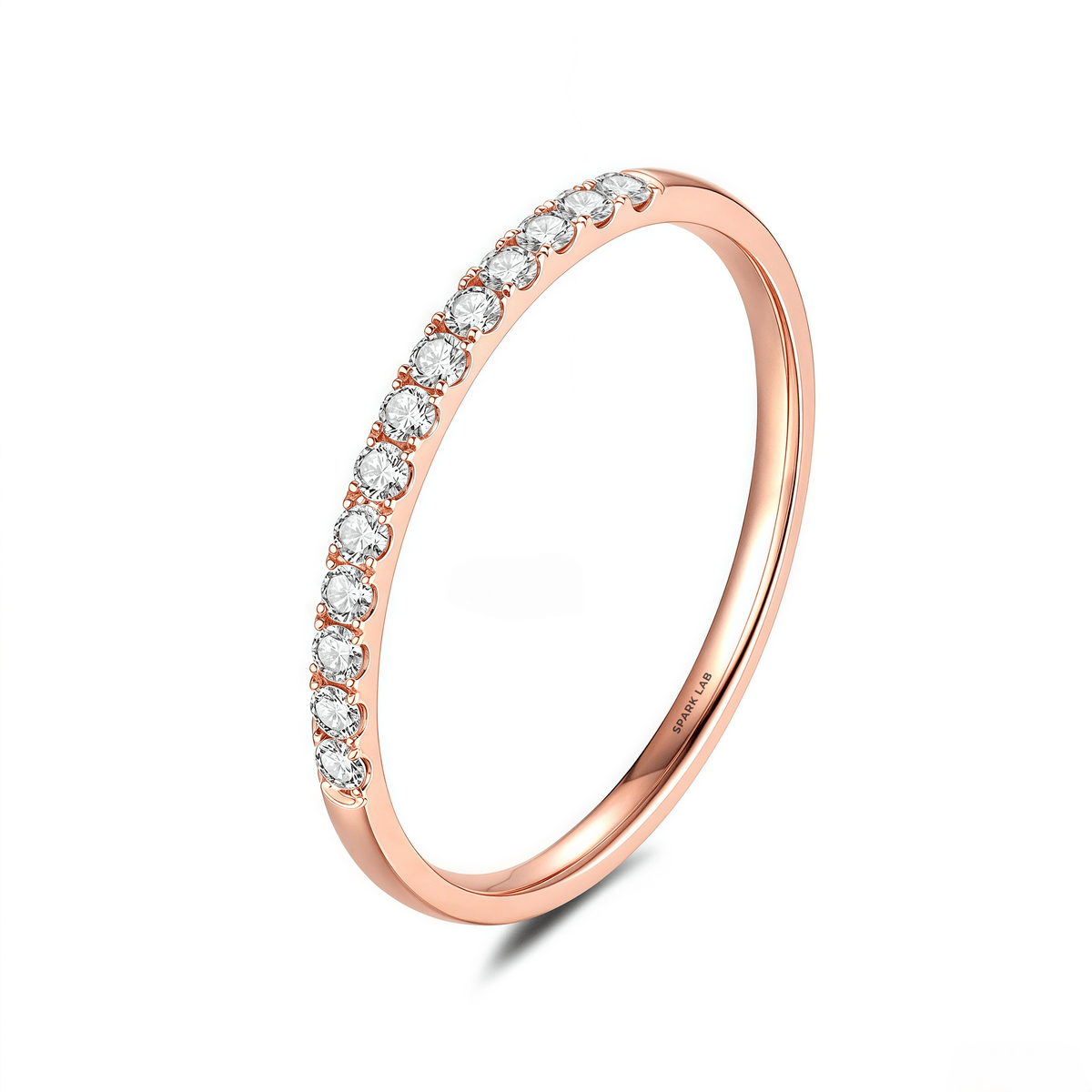 The Classic Shared - Prong Half Eternity Band - SparkLab Gems