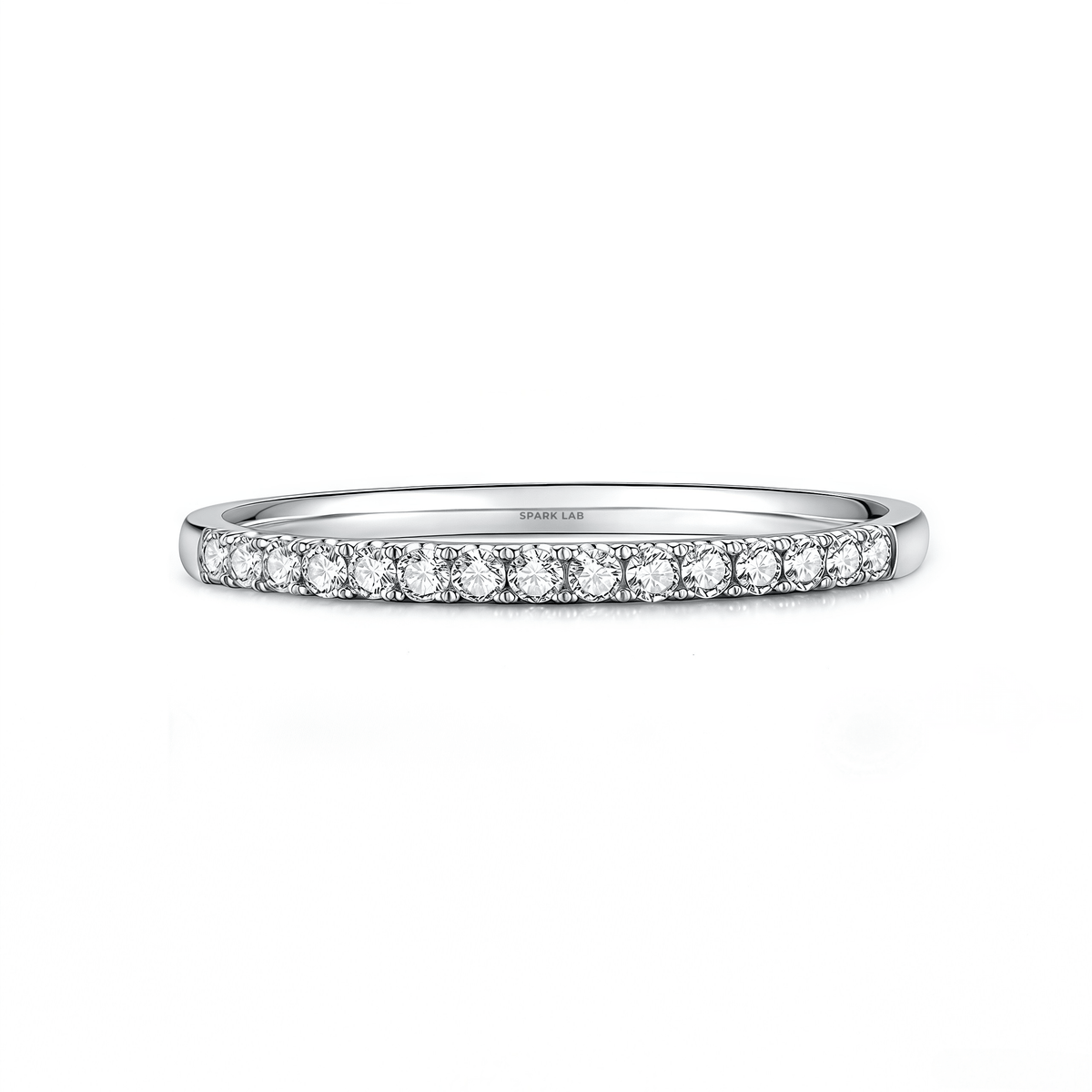 The Classic Shared - Prong Half Eternity Band - SparkLab Gems