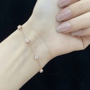 The Dainty Bezel Station Bracelet - SparkLab Gems
