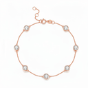 The Dainty Bezel Station Bracelet - SparkLab Gems
