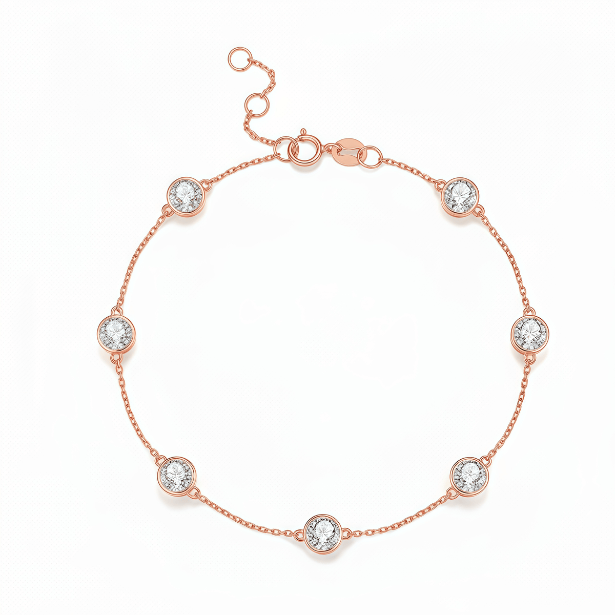 The Dainty Bezel Station Bracelet - SparkLab Gems