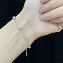 The Dainty Bezel Station Bracelet - SparkLab Gems