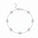 The Dainty Bezel Station Bracelet - SparkLab Gems