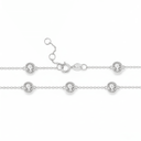 The Dainty Bezel Station Bracelet - SparkLab Gems