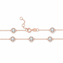 The Dainty Bezel Station Bracelet - SparkLab Gems