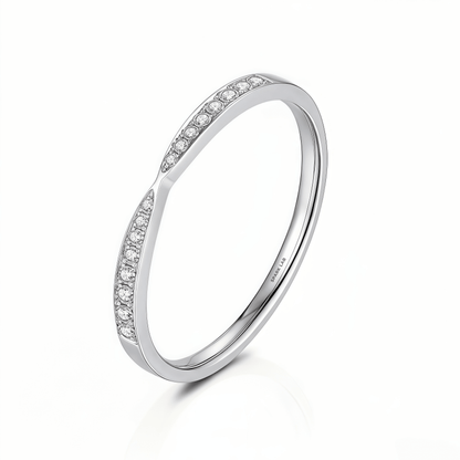 The Diamond Bow - Tie Ring - SparkLab Gems