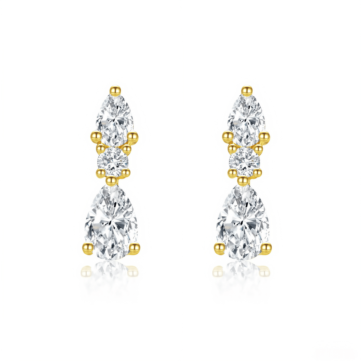 The Diamond Cascade Drop Earrings - SparkLab Gems
