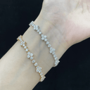 The Diamond Floral Station Bracelet - SparkLab Gems