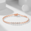 The Diamond Paperclip Bracelet - SparkLab Gems