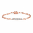 The Diamond Paperclip Bracelet - SparkLab Gems