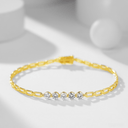 The Diamond Paperclip Bracelet - SparkLab Gems