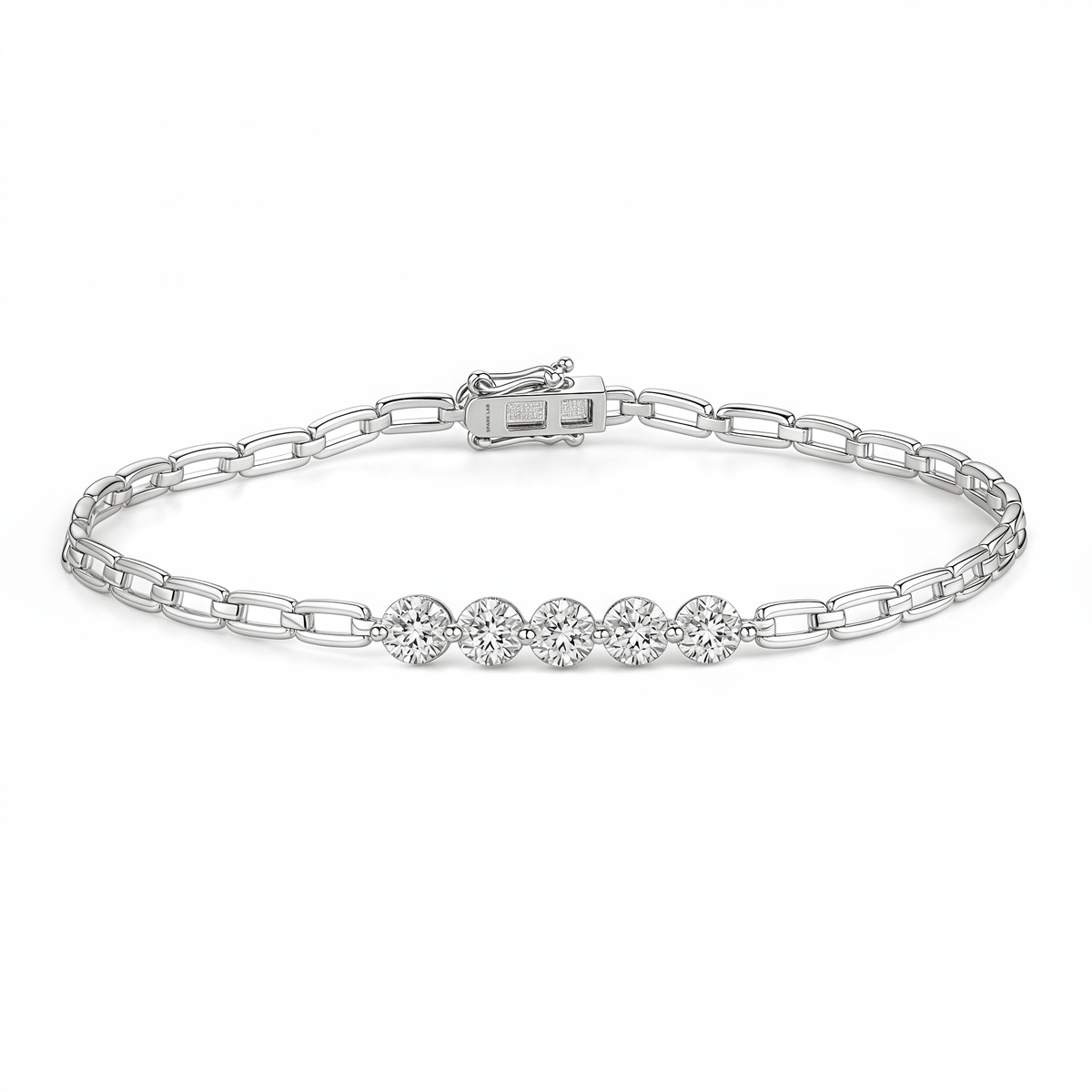 The Diamond Paperclip Bracelet - SparkLab Gems