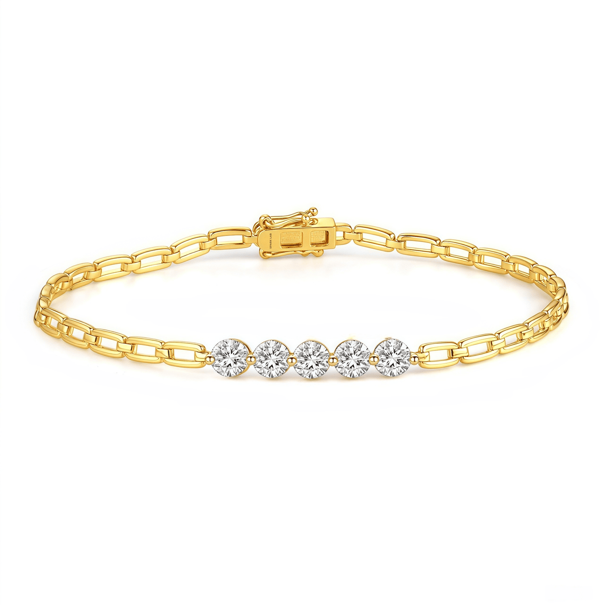 The Diamond Paperclip Bracelet - SparkLab Gems