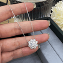 The Diamond Sunflower Necklace - SparkLab Gems
