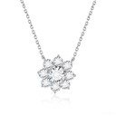 The Diamond Sunflower Necklace - SparkLab Gems
