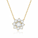 The Diamond Sunflower Necklace - SparkLab Gems