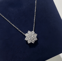 The Diamond Sunflower Necklace - SparkLab Gems