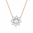 The Diamond Sunflower Necklace - SparkLab Gems