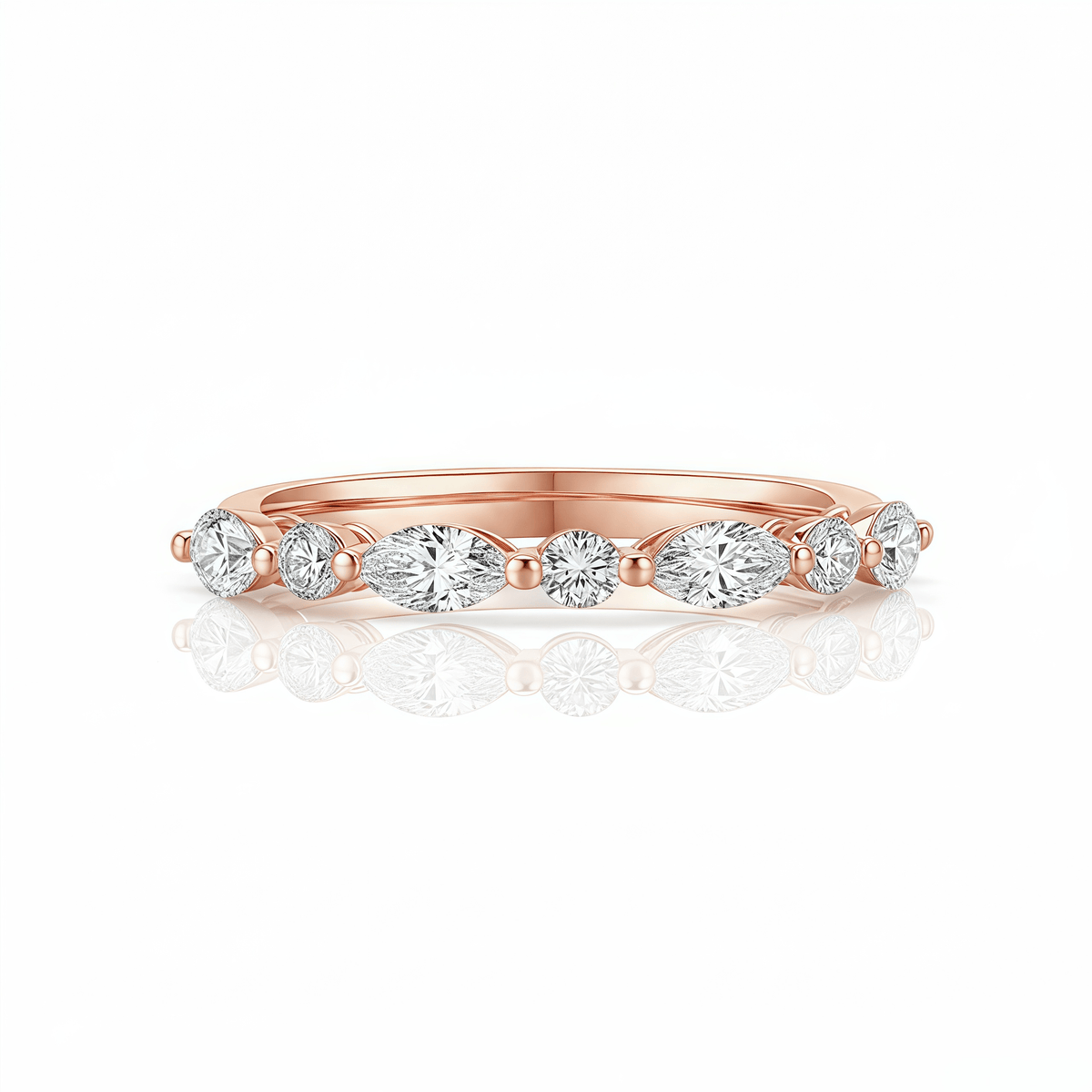 The Diamond Vine Wedding Band - SparkLab Gems
