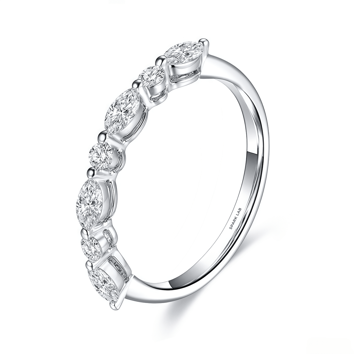The Diamond Vine Wedding Band - SparkLab Gems