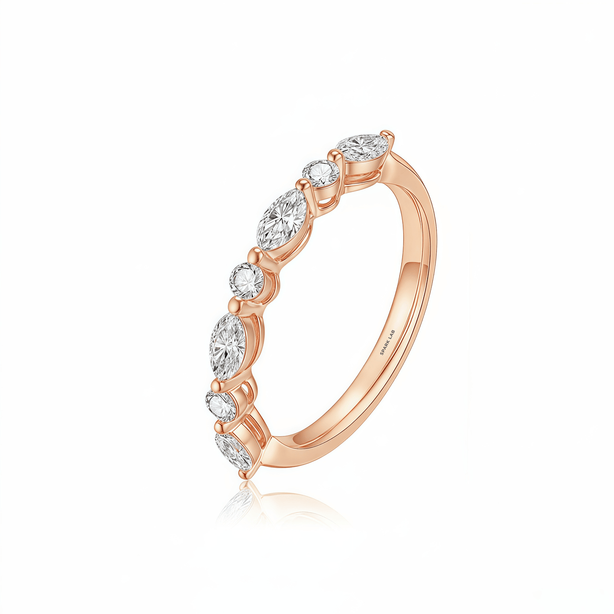 The Diamond Vine Wedding Band - SparkLab Gems