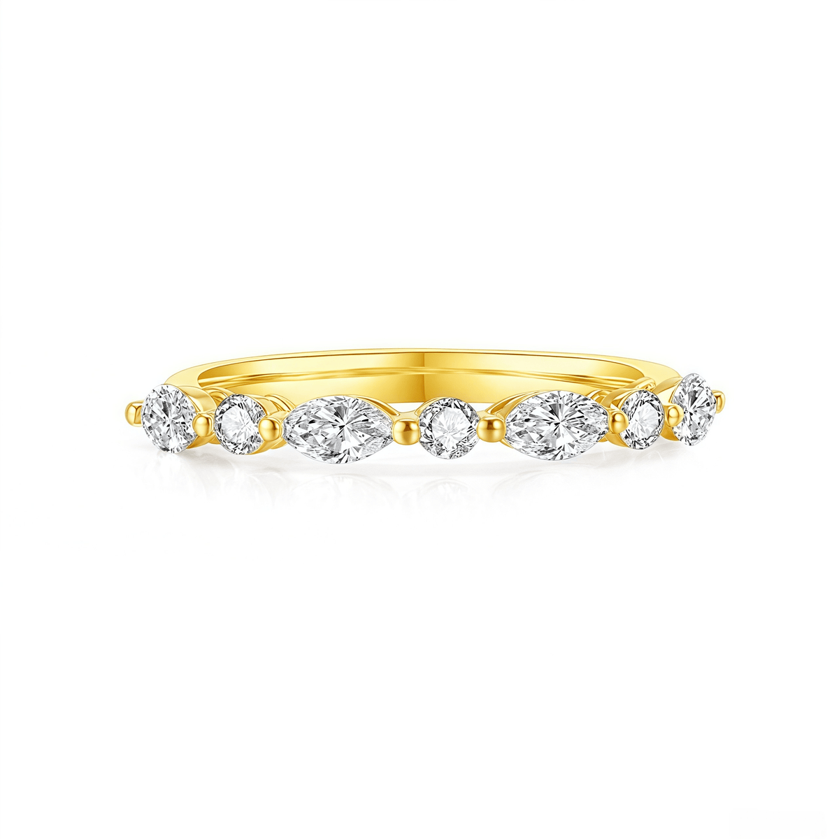 The Diamond Vine Wedding Band - SparkLab Gems
