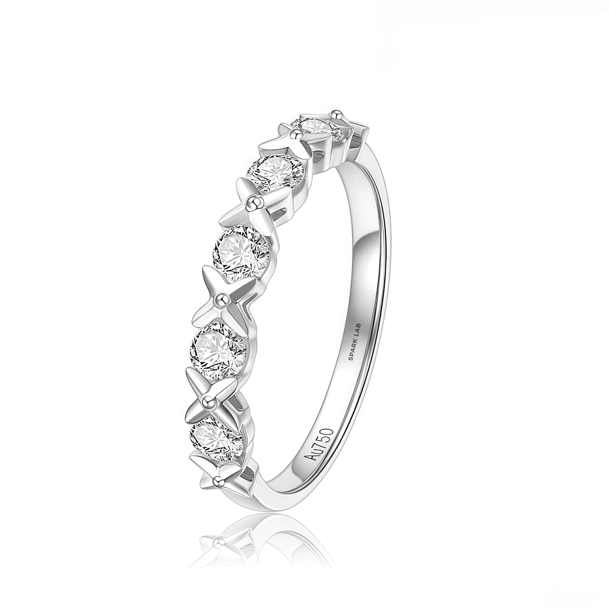 The Diamond XOXO Band - SparkLab Gems