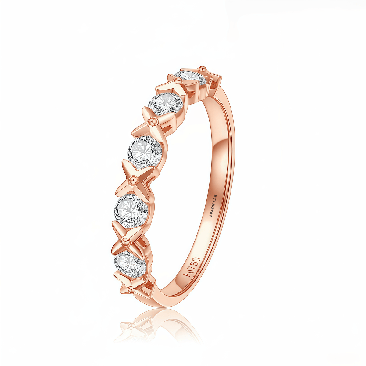 The Diamond XOXO Band - SparkLab Gems