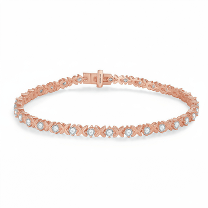 The Diamond XOXO Bracelet - SparkLab Gems