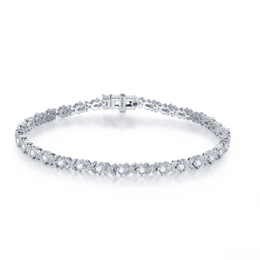 The Diamond XOXO Bracelet - SparkLab Gems