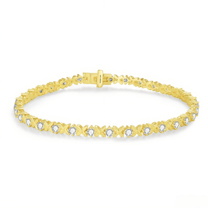 The Diamond XOXO Bracelet - SparkLab Gems