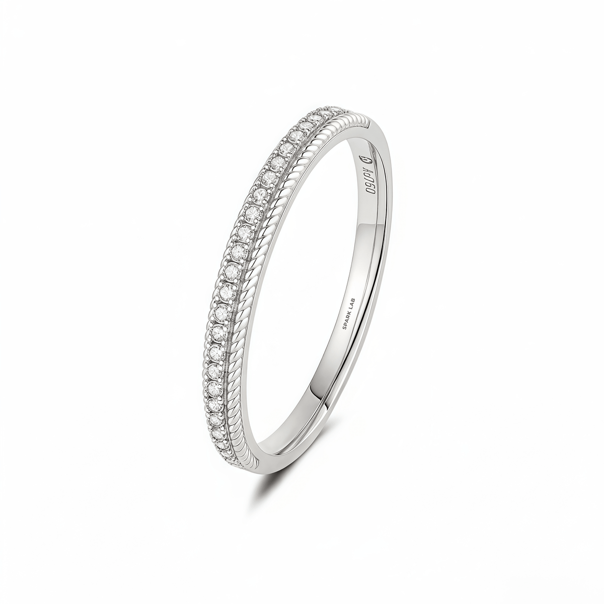 The Double - Row Texture Ring - SparkLab Gems