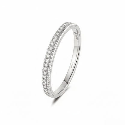 The Double - Row Texture Ring - SparkLab Gems