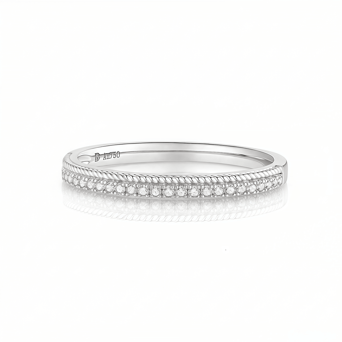The Double - Row Texture Ring - SparkLab Gems