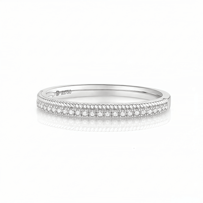 The Double - Row Texture Ring - SparkLab Gems