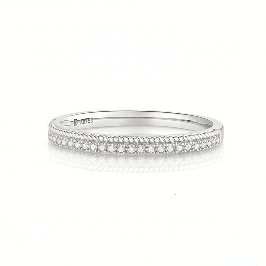 The Double - Row Texture Ring - SparkLab Gems