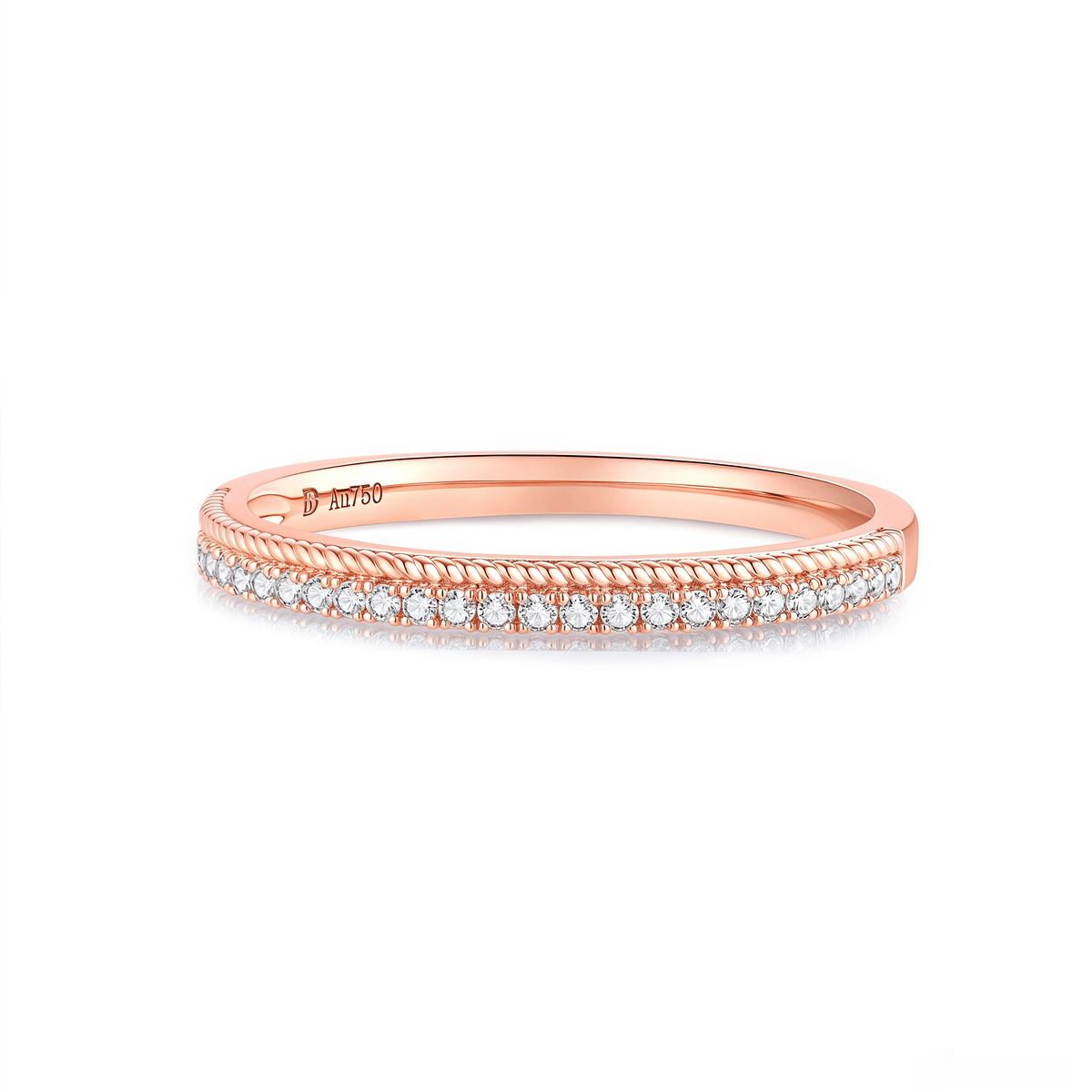 The Double - Row Texture Ring - SparkLab Gems