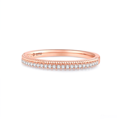 The Double - Row Texture Ring - SparkLab Gems
