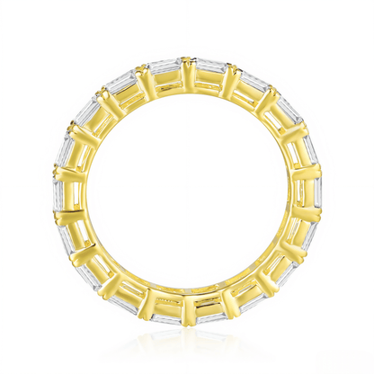 The Emerald Cut Eternity Band - SparkLab Gems