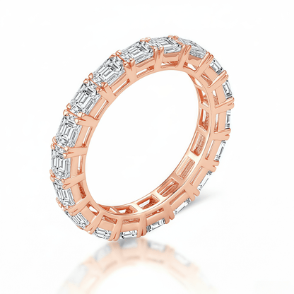 The Emerald Cut Eternity Band - SparkLab Gems