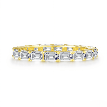 The Emerald Cut Eternity Band - SparkLab Gems