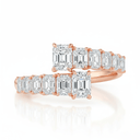The Emerald Cut Spiral Ring - SparkLab Gems