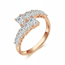 The Emerald Cut Spiral Ring - SparkLab Gems