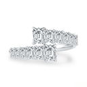 The Emerald Cut Spiral Ring - SparkLab Gems