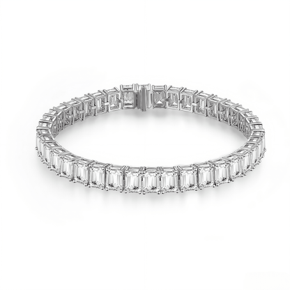 The Emerald Cut Tennis Bracelet - SparkLab Gems