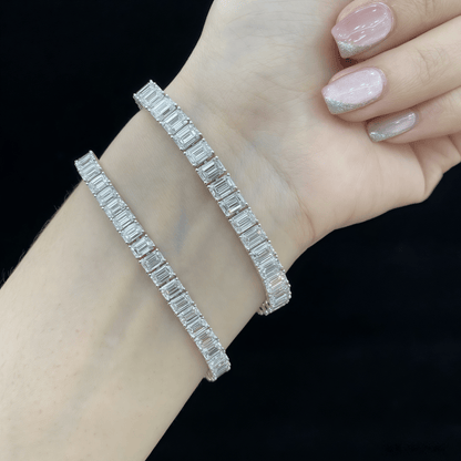 The Emerald Cut Tennis Bracelet - SparkLab Gems
