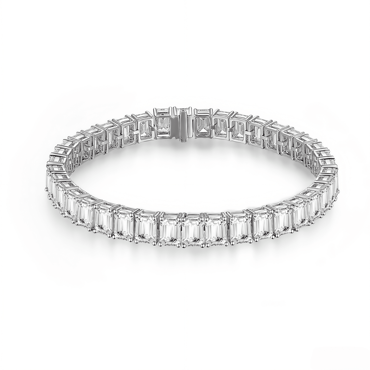 The Emerald Cut Tennis Bracelet - SparkLab Gems