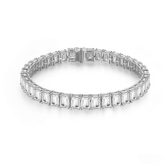 The Emerald Cut Tennis Bracelet - SparkLab Gems