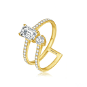 The Emerald Cut Twist Ring - SparkLab Gems